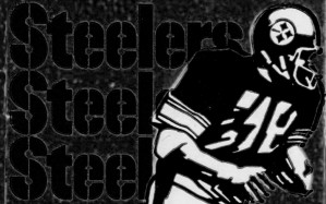 Black and White Football Art_Vintage NFL Pittsburgh Steelers Art Row One Brand